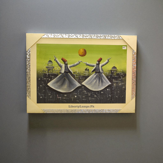 Whirling Devotion Sufi Oil Painting (Single)