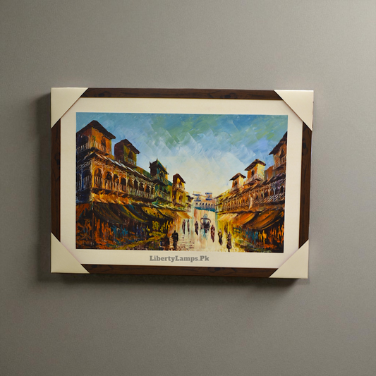 Timeless Alleys Old City Oil Painting (Single)