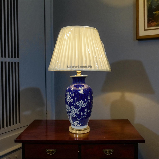 Ocean Bloom Ceramic Pottery Table Lamp (Pair)