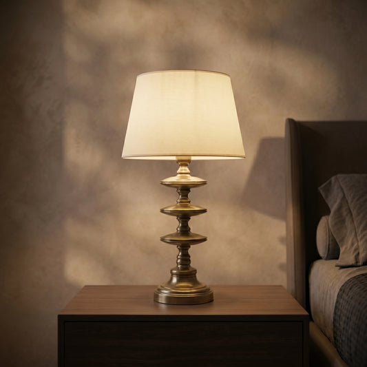 Steel Elegance™ – Metal Lamp Pair