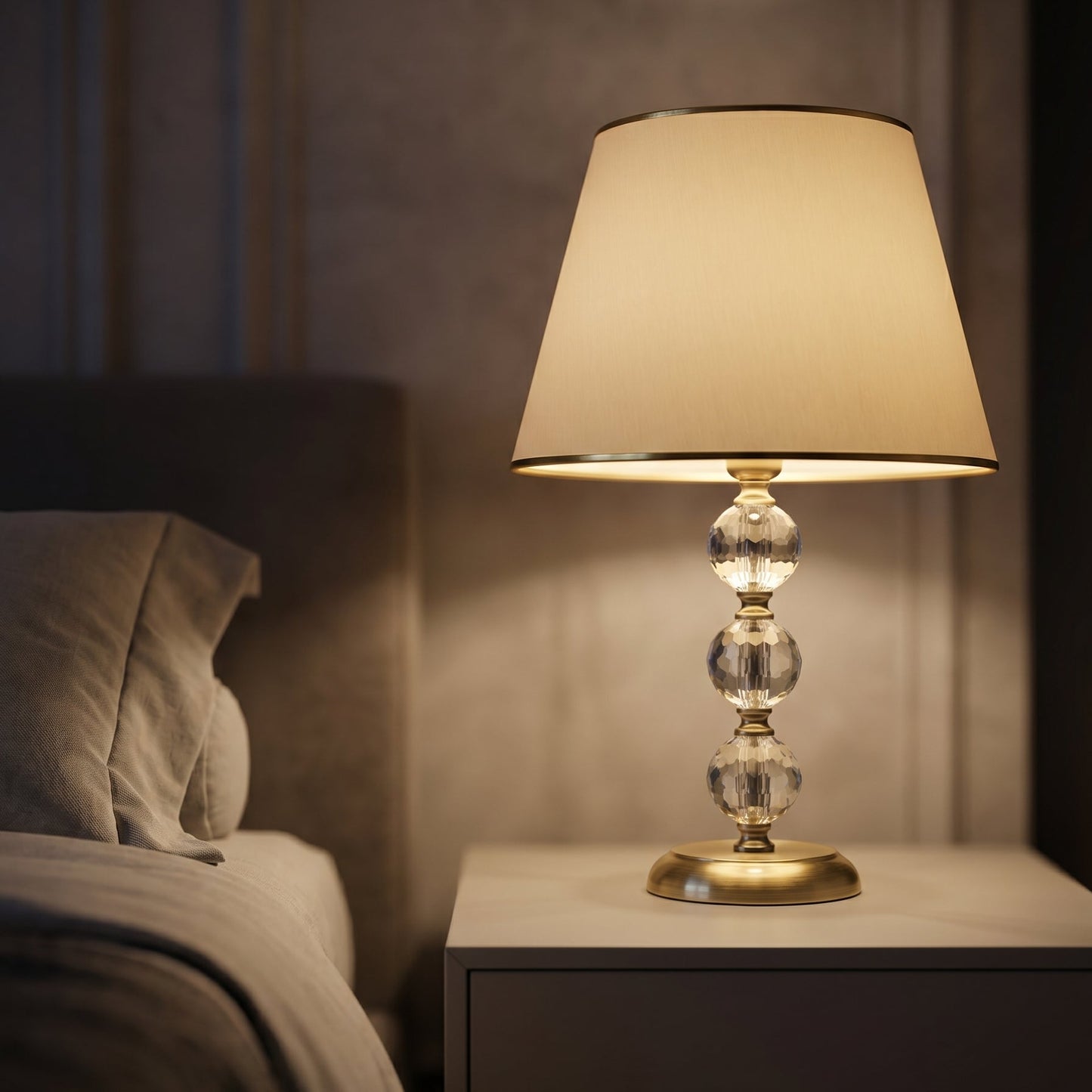 Crystal Cascade™ – 3 Crystal Ball Lamp Pair