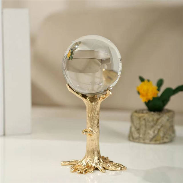 Orb Reliquary™ – Gilded Zinc Alloy Copper Sphere Holder