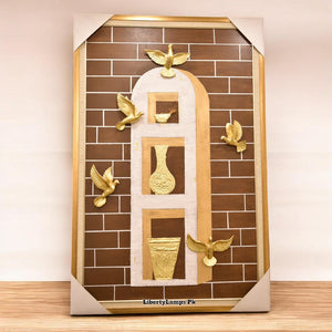 3D Birds Art – 36x48 Framed Painting