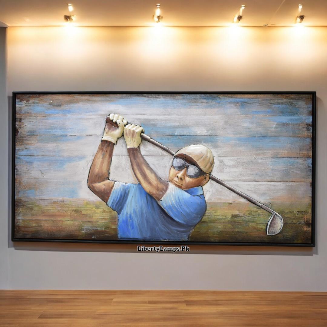 Beautiful Polo Painting – 36x52 3D Framed Artwork
