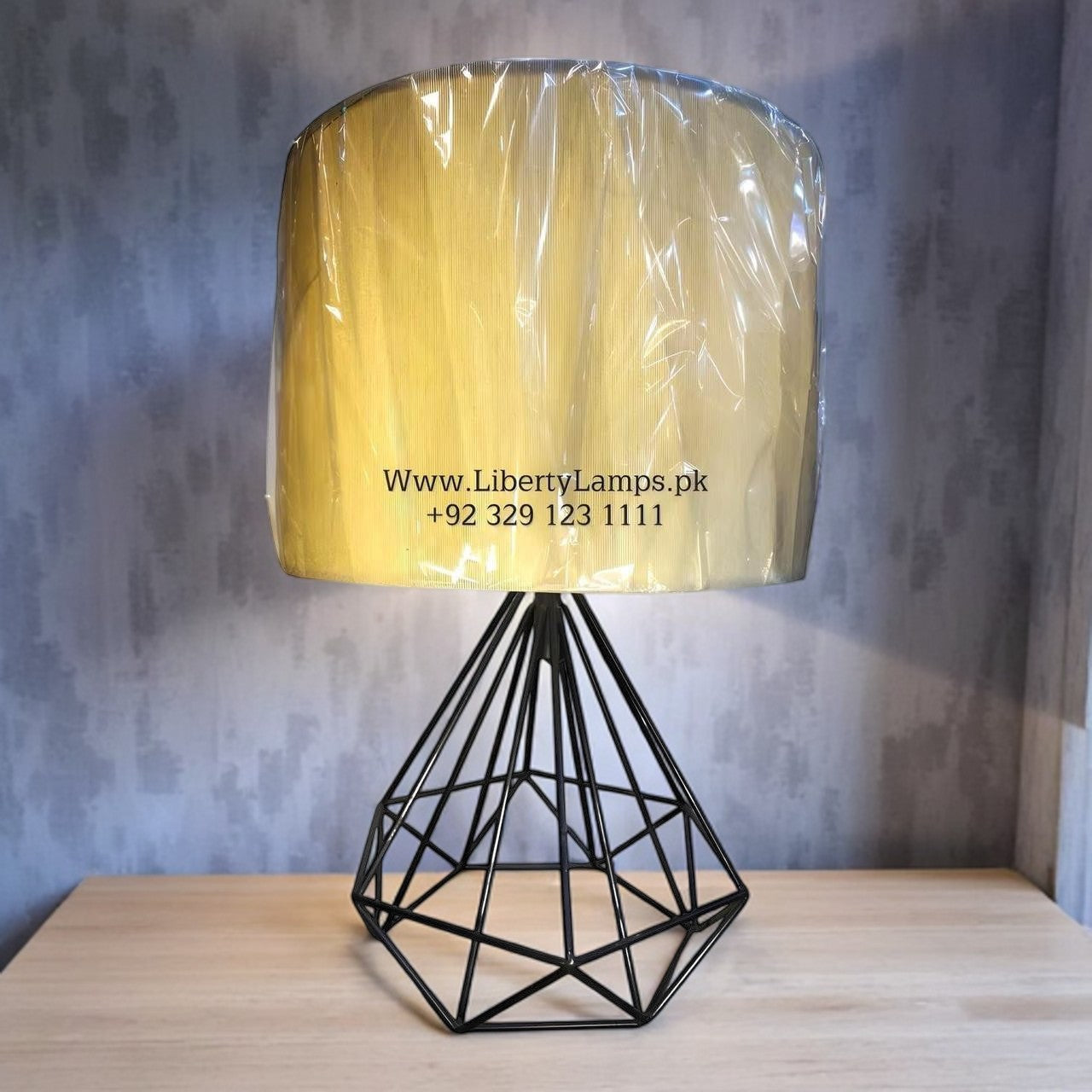 Diamond Luxe Modern Metal Lamps (Pair)