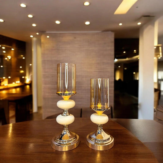 🕯️ TallGlow Candle Stand Set – 2 Pieces for Table Decor 🕯️
