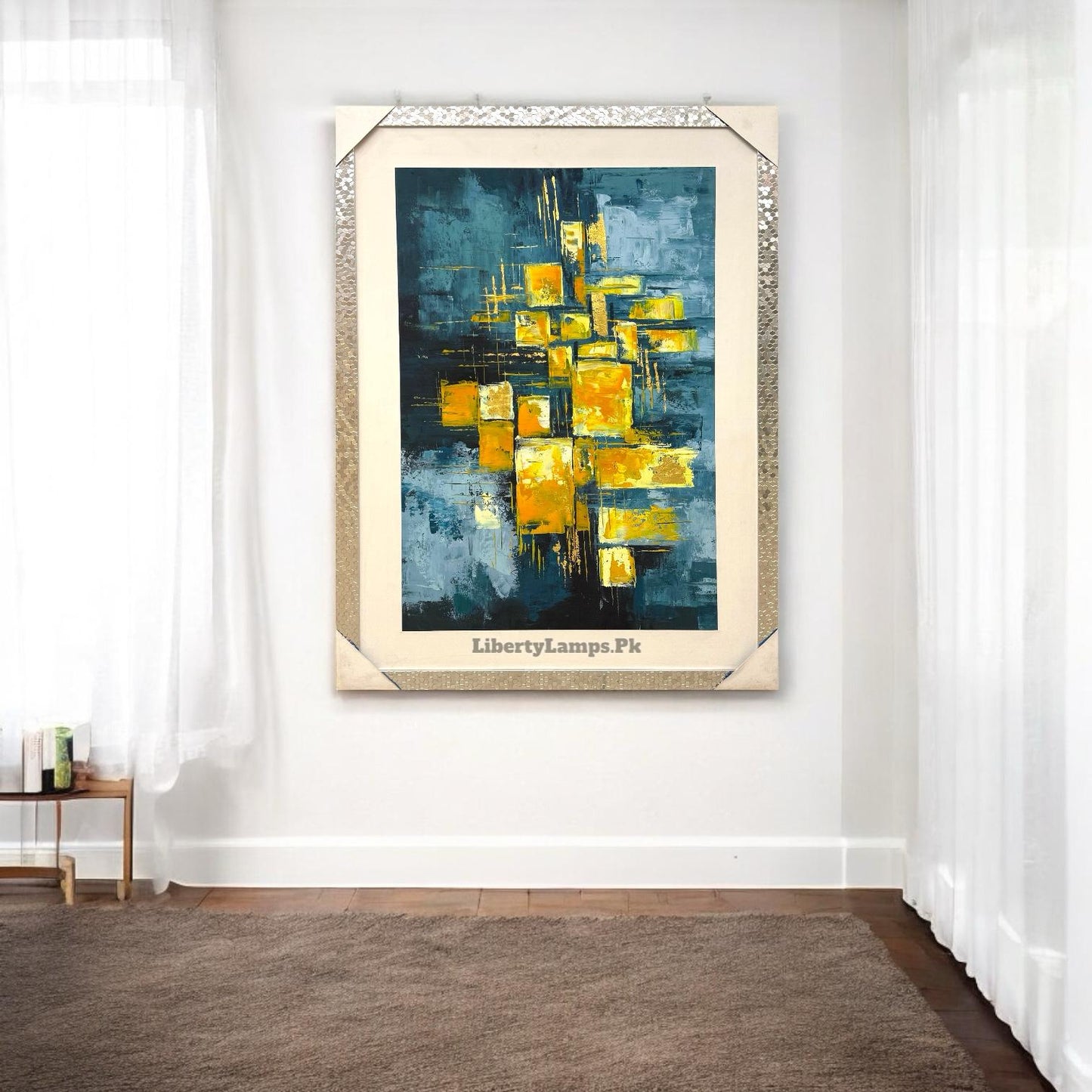 Modern Abstract Oil Painting on Canvas – 34x46 Inch (Single)