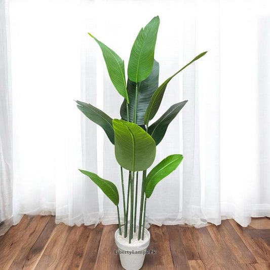 🍃 Tropical Banana Plant – 10 Leaves Artificial Plant (Height 5.5 ft)