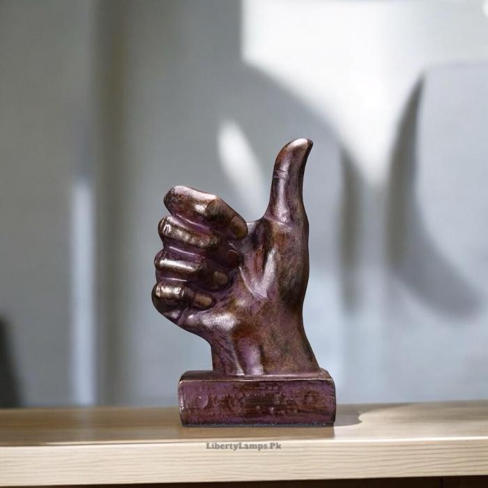 Resin Thumbs Up Hand Decor – Positive Vibes Accent (Single)