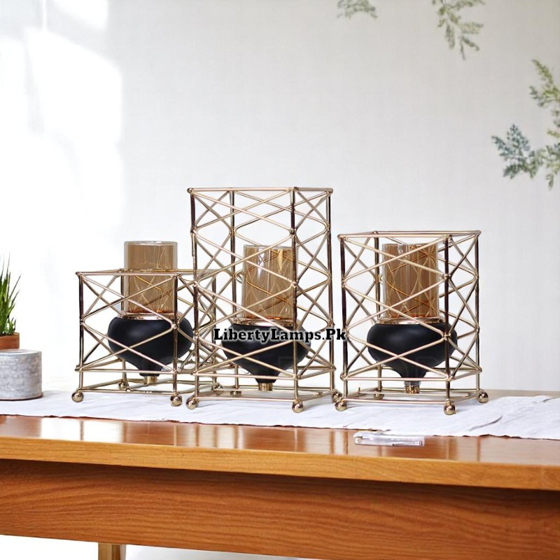 🕯️ PetiteGlow Candle Stand Set – 3 Pieces for Table Decor 🕯️