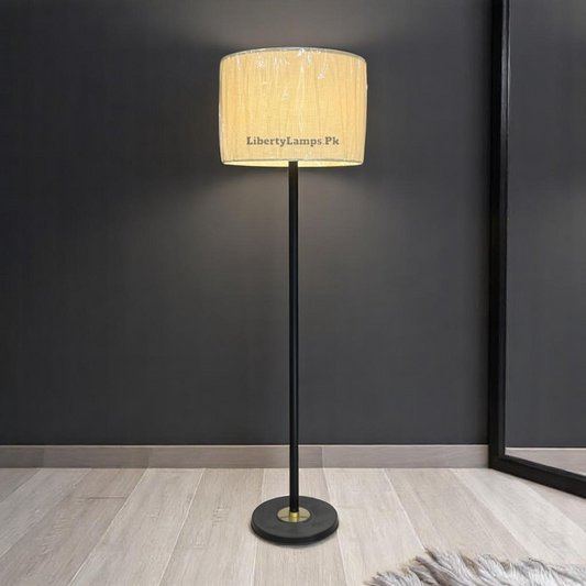 ✨ Noir Beam Black Metal Rod Floor Lamp – Minimalist Design (Single) ✨
