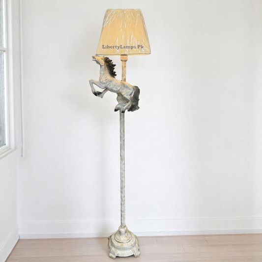 ✨ Sultan Steed Turkish Horse Floor Lamp – Polyresin Base (Single) ✨