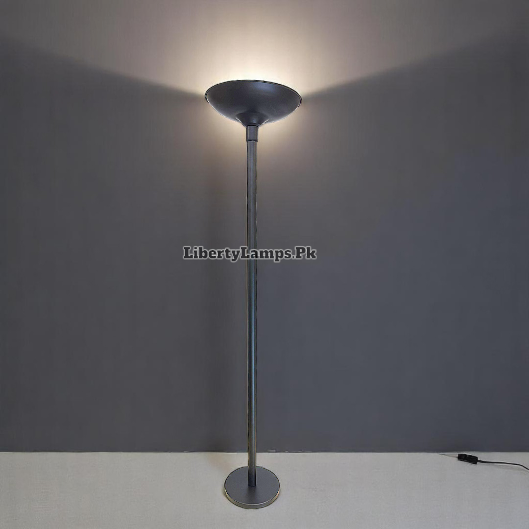✨ Noir Beam Uplight Floor Lamp – Matte Black Finish (Single) ✨