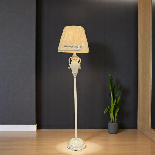 Ottoman Glow Turkish Floor Lamp 9904 – Bone White (Single) ✨