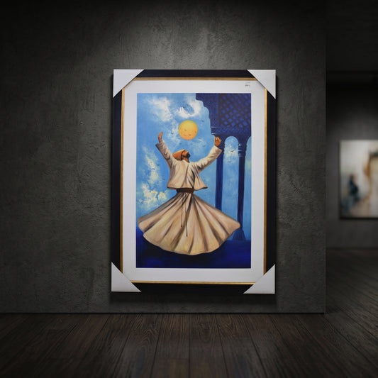 Mystic Harmony™ – Sufi Oil Painting on Canvas