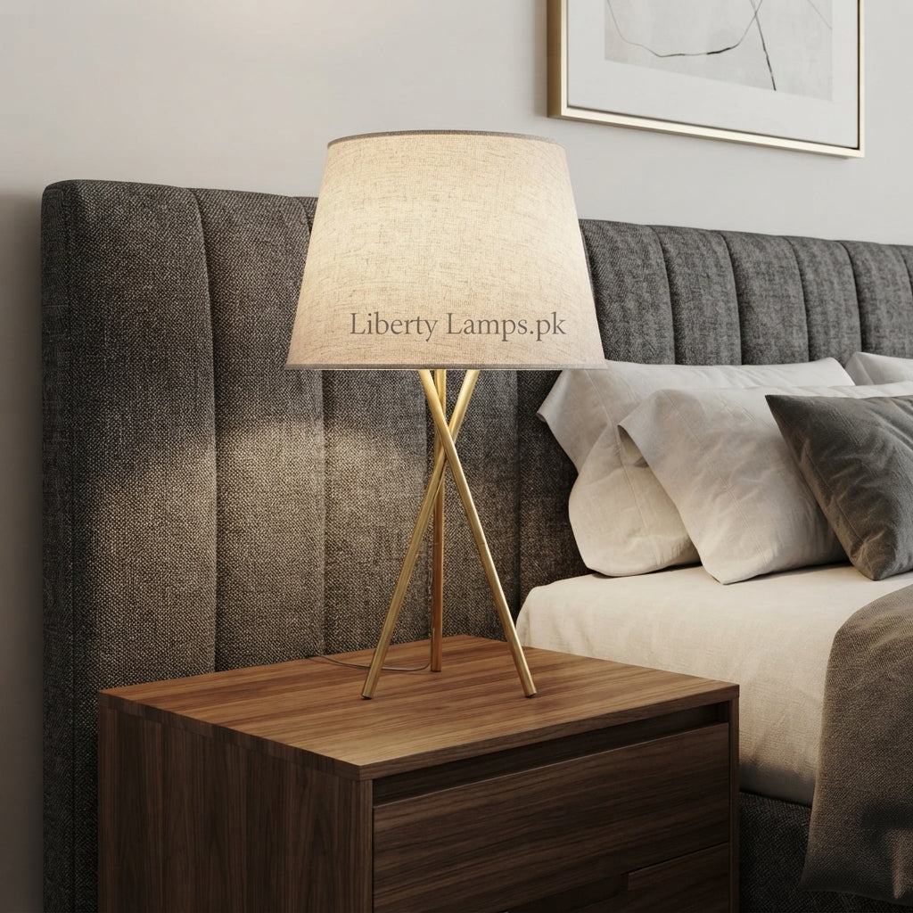 Metal Tripod – Modern Metal Table Lamp Pair