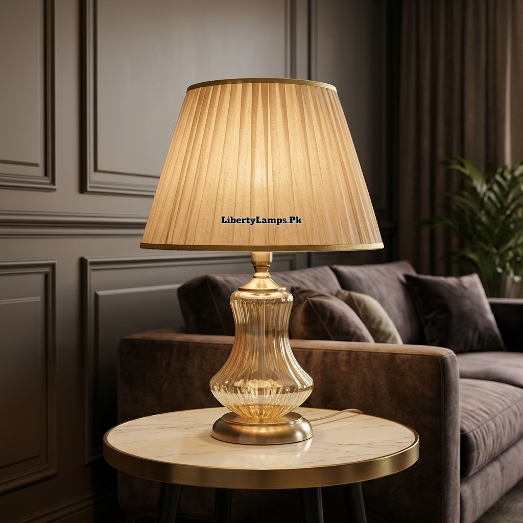 Glass Serenity – Elegant Glass Table Lamp Pair