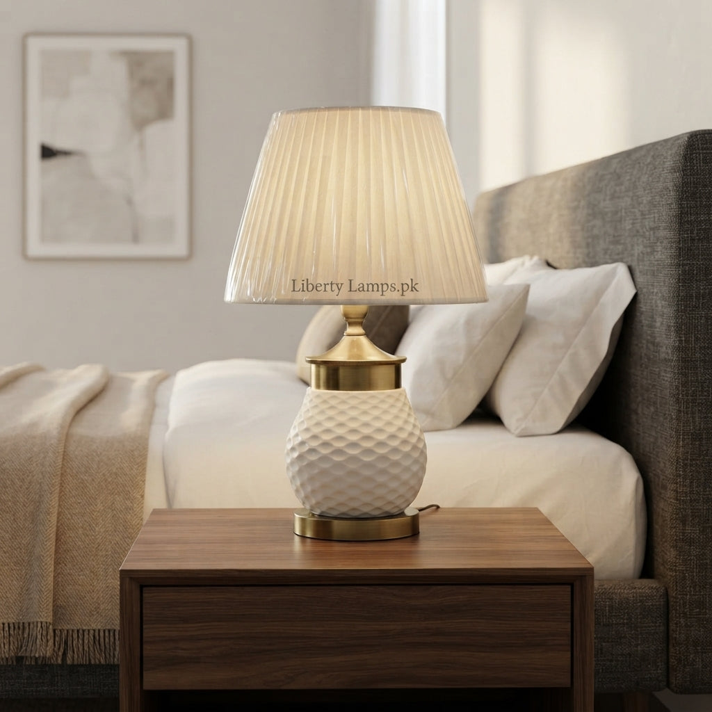 Terracotta Heritage – Elegant Terracotta Table Lamp Pair
