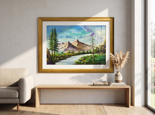 Evergreen Escape™ – Landscape Oil Painting on Canvas
