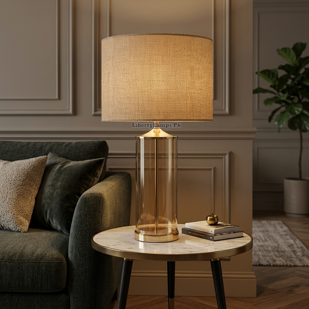 Glass Elegance – Refined Glass Table Lamp Pair
