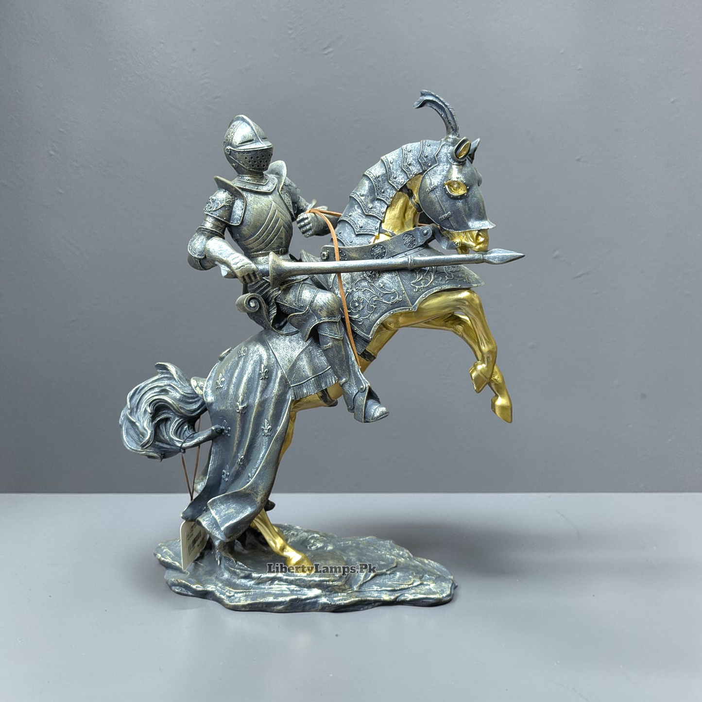 Royal Cavalier™ – Knight Riding Horse Sculpture