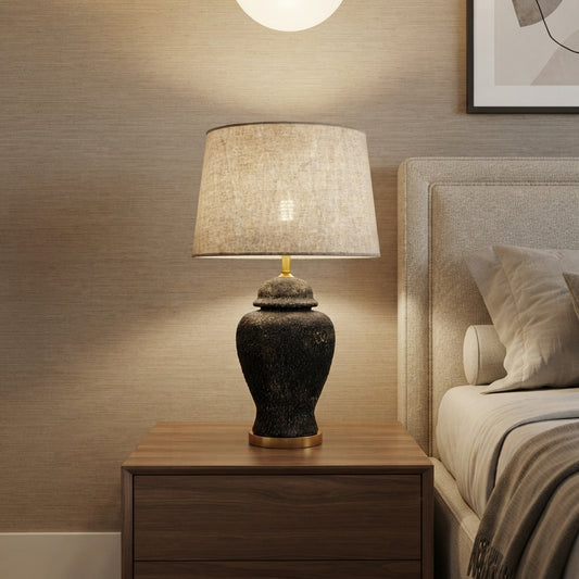 Terracotta Charm – Elegant Candy Table Lamp Pair