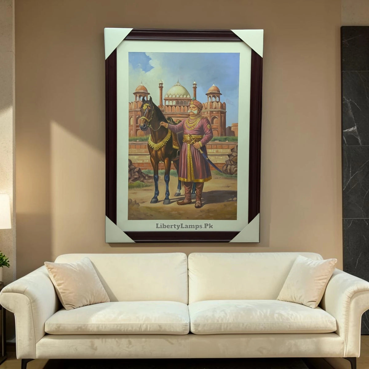 Exquisite Mughal Heritage Handmade Oil Painting on Canvas