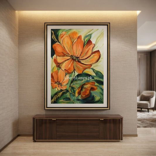 Enchanting Floral Handmade Oil Painting on Canvas