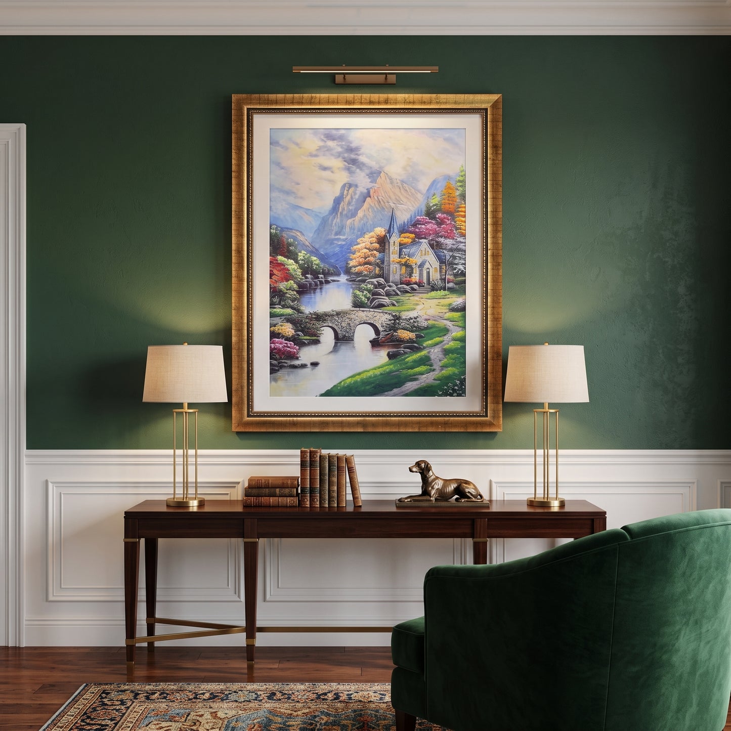 Emerald Horizons™ – Landscape Handmade Oil Painting on Canvas