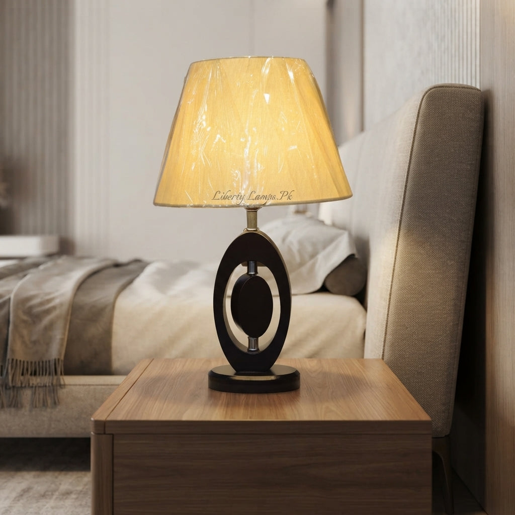 Wood Prestige – Elegant Wooden Table Lamp Pair