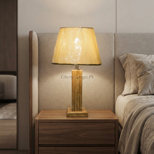 Wood Classic – Natural Wooden Table Lamp Pair