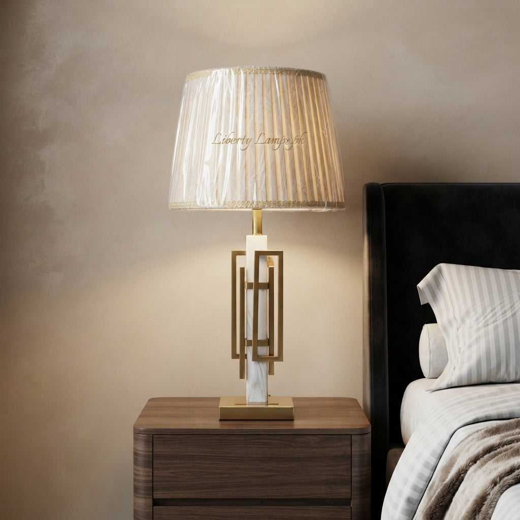 Metal Prestige – Elegant Metal Table Lamp Pair