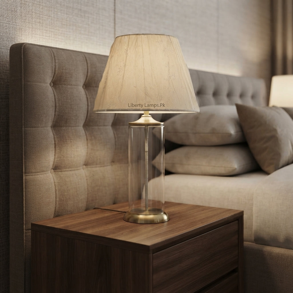 Glass Majesty – Elegant Glass Table Lamp Pair