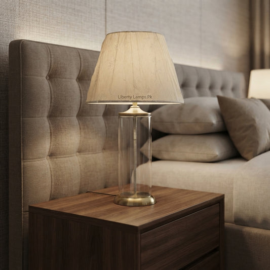 Glass Majesty – Elegant Glass Table Lamp Pair