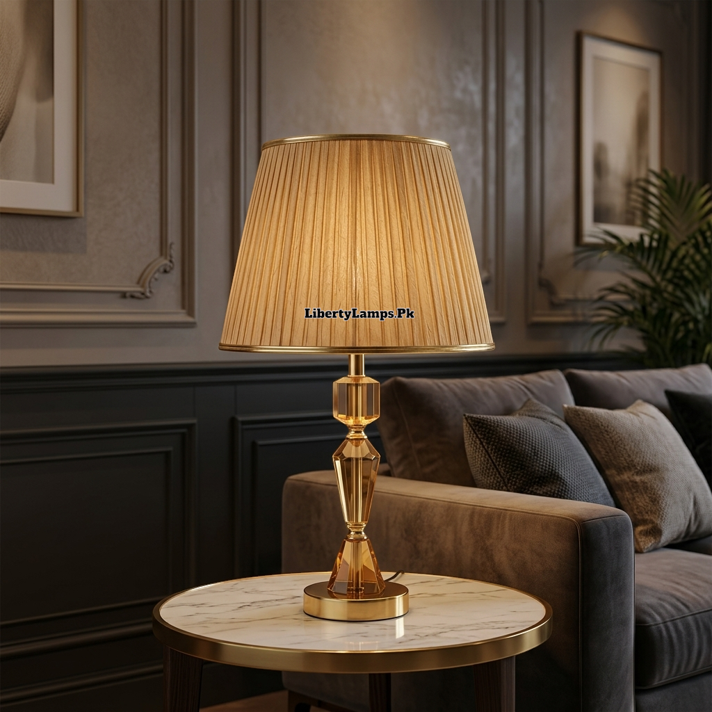 Crystal Radiance – Elegant Crystal Table Lamp Pair