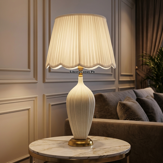 Terra Royale – Elegant Terracotta Table Lamp Pair