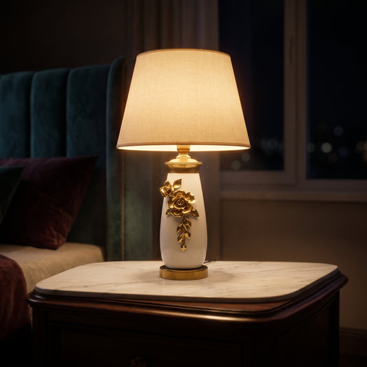 Ivory Grace™ – White Porcelain Lamp Pair (22 Inch Height)