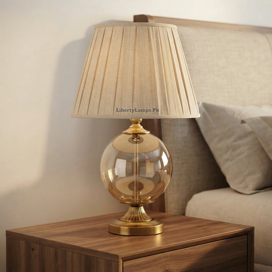 Crystal Clear – Elegant Glass Table Lamp Pair