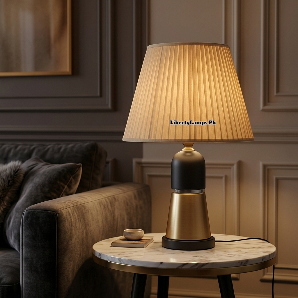 Metal Prestige – Contemporary Metal Table Lamp Pair