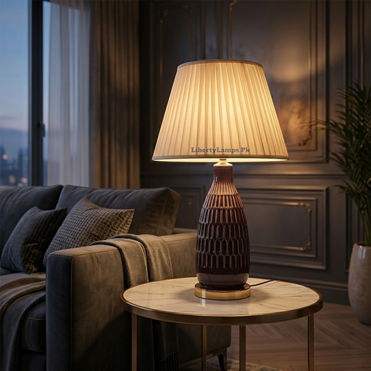 Terra Heritage – Classic Terracotta Table Lamp Pair