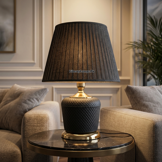Fiber Royale – Elegant Resin Fiber Table Lamp Pair