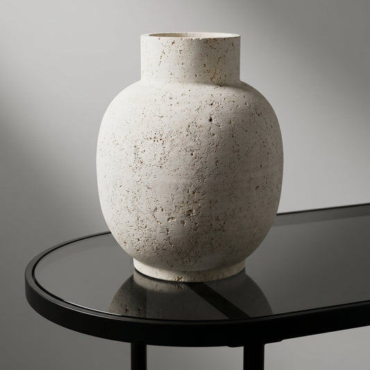 Stone Elegance™ – Travertine Vase