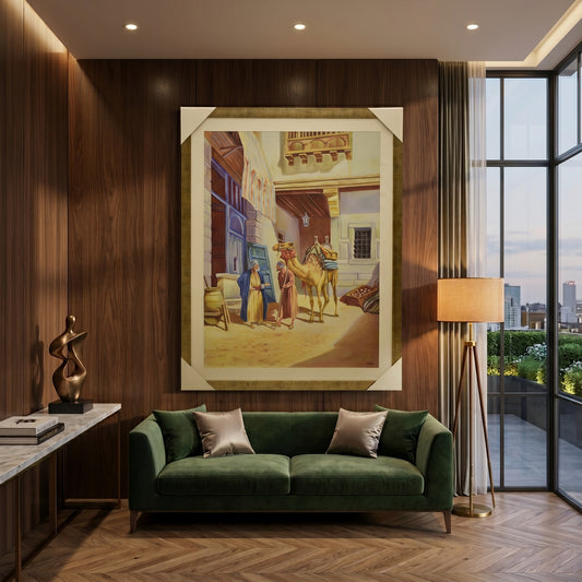 Desert Heritage™ – Arabic Cultural Handmade Oil Painting on Canvas