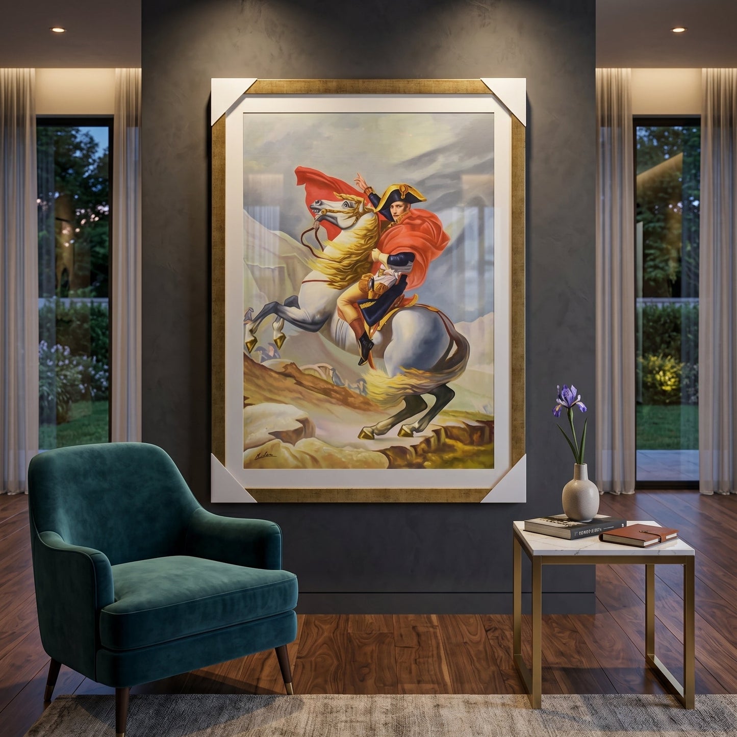 Napoleonic Passage™ – Bonaparte Crossing the Grand Saint-Bernard Handmade Oil Painting on Canvas