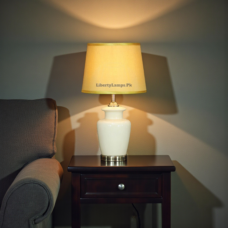 Ivory Comfort – Off-White Ceramic Table Lamps (Pair)