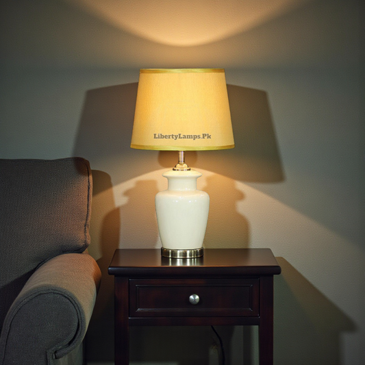 Ivory Comfort – Off-White Ceramic Table Lamps (Pair)