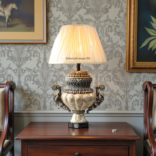 Sultan Glow – Turkish Mother of Pearl King Table Lamps (Pair)