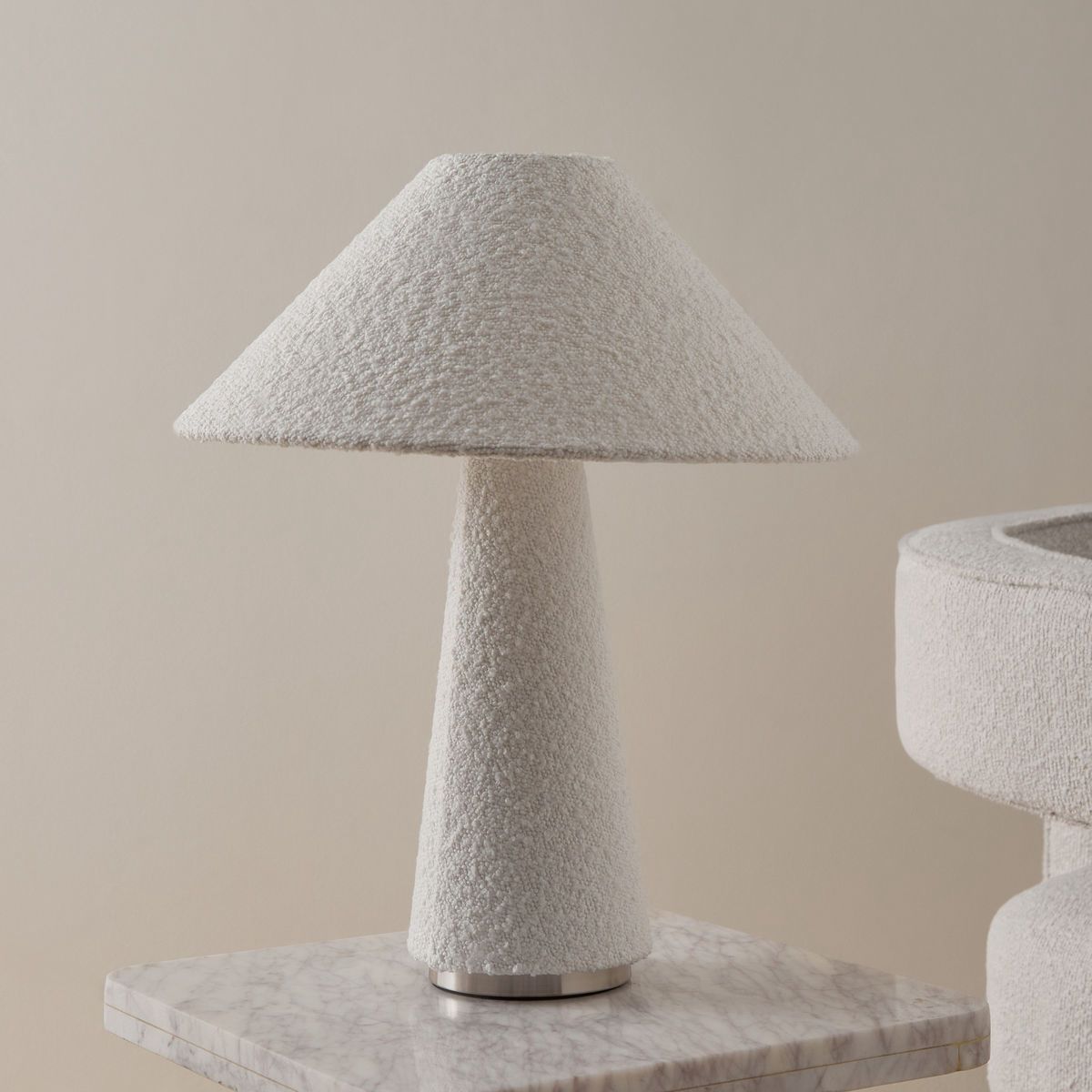 Solid Wooden Table Lamp – White (25 Inch)  ( Pair )