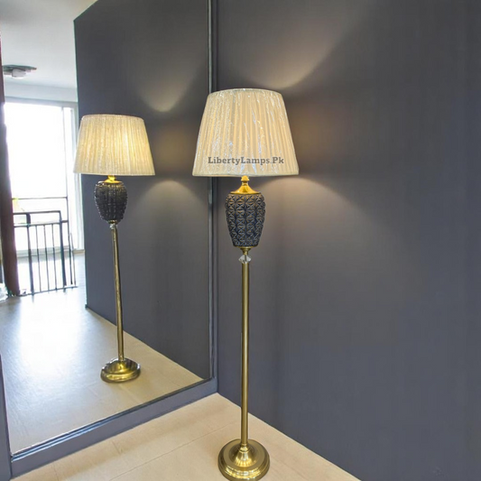 💡 Terracotta Blue Floor Lamp (Single) 💡