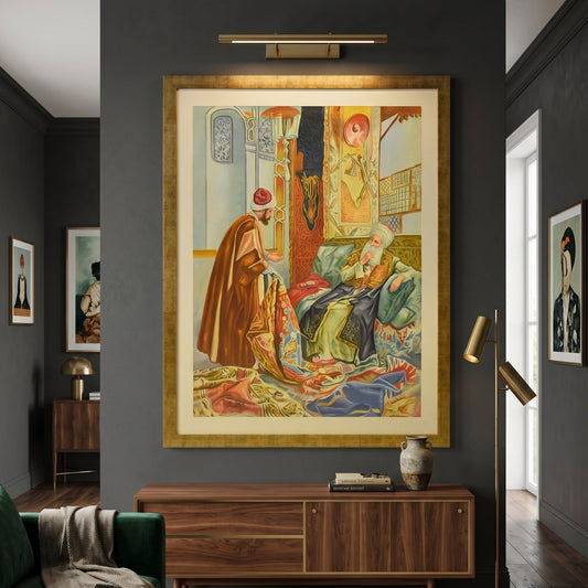Vintage Manor™ – Handmade Old Interior Oil Painting on Canvas